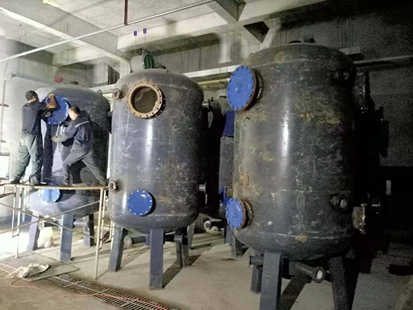 梅河口康美医院除铁锰设备施工现场